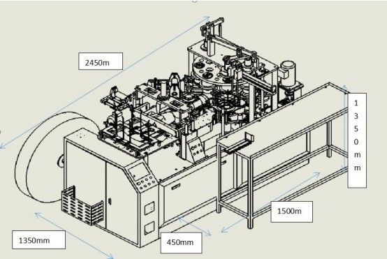 完全に自動 高速のダブルPEコーティング クラフト紙 サラダスープヌードル ボウル形成機械
