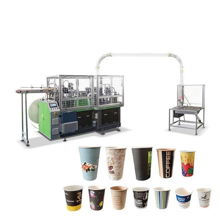 高速紙カップフーミングマシン 120-150pcs/Min 小規模企業向け 外部サイズ 2340mm*1435mm*1800mm 電圧 380V 50HZ