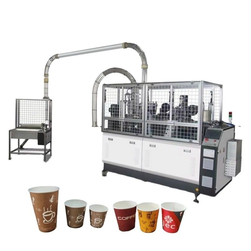 コーヒー/紅茶/アイスクリームのための全自動高速紙カップ製造機 110pcs/min 2-12oz サイズ 2.35*1.25*1.9m 利点